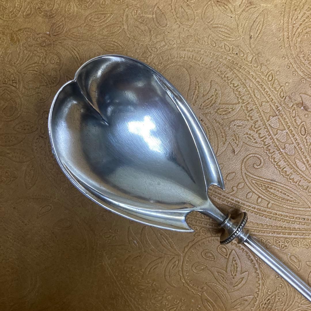 【純銀/約73g】ドイツ スプーン/22.5cm【マスカロン】