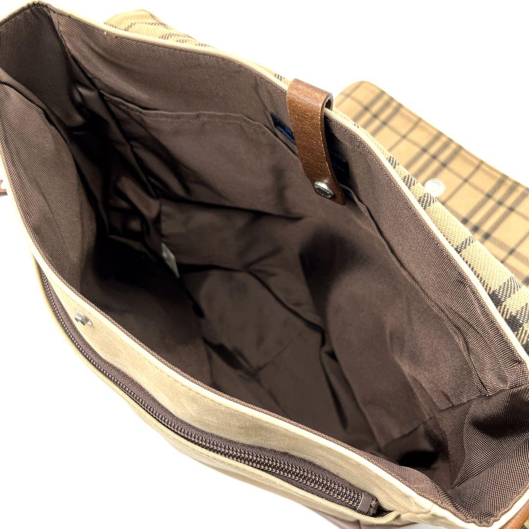 【希少】バーバリーブルーレーベル メッセンジャーバック ノバチェック A4収納