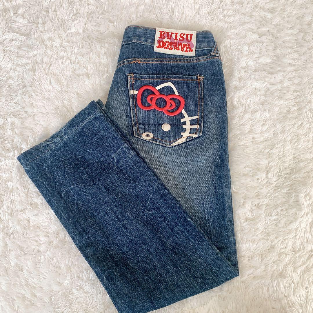 EVISU × HELLO KITTY コラボ ジーンズ エビス キティ　デニム