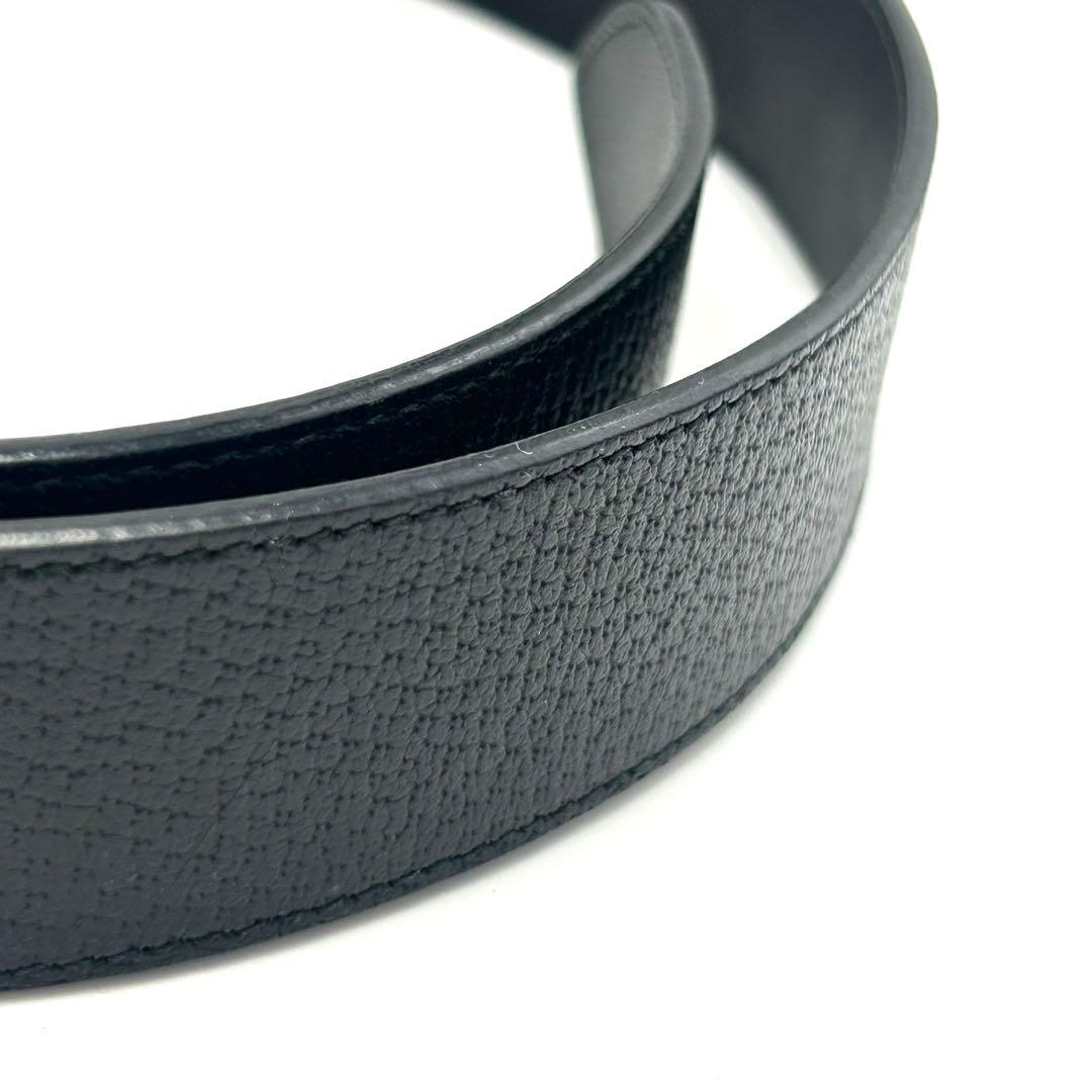 GUCCI グッチ ベルト GGマーモント レザー ブラック ゴールド