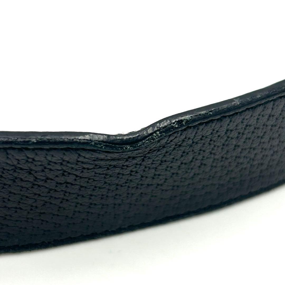 GUCCI グッチ ベルト GGマーモント レザー ブラック ゴールド