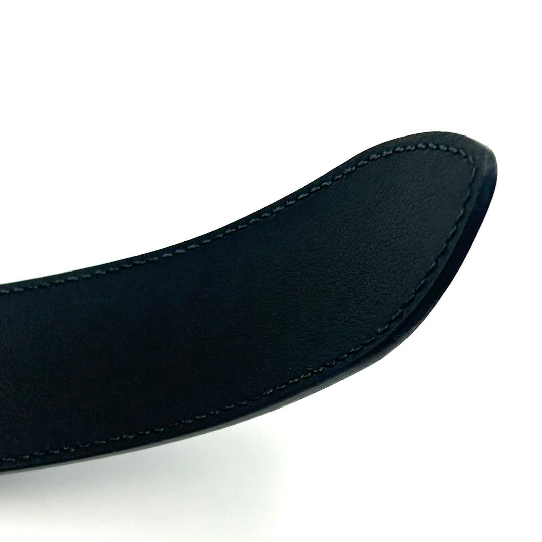 GUCCI グッチ ベルト GGマーモント レザー ブラック ゴールド