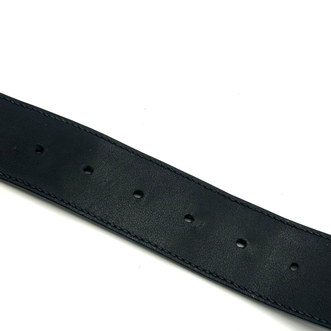 GUCCI グッチ ベルト GGマーモント レザー ブラック ゴールド