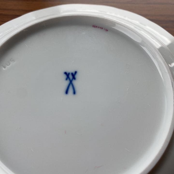 マイセン　ひとつ花　デザートプレート　ピンクローズ　2枚