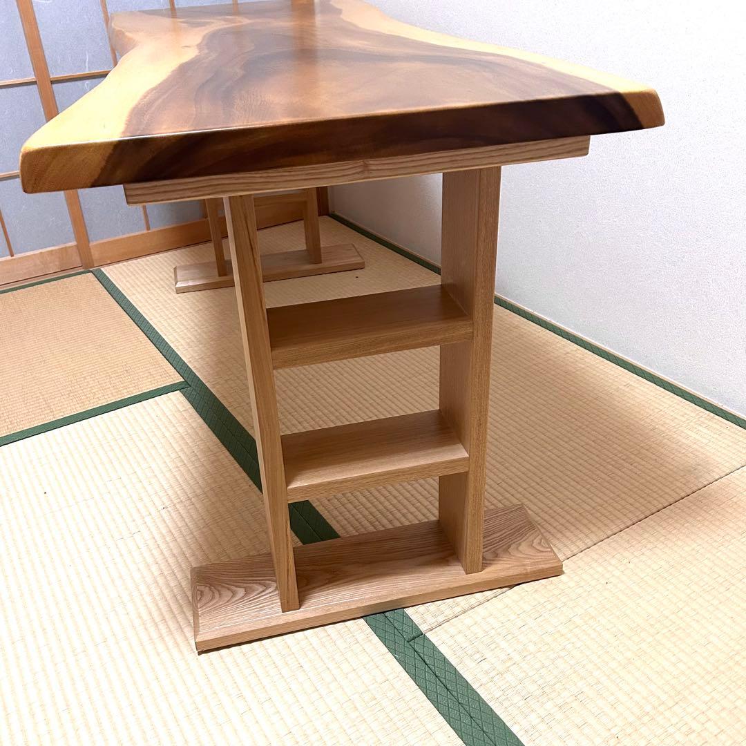 【美品　送料込】モンキーポッド　Monkey Pod 一枚板　ダイニングテーブル
