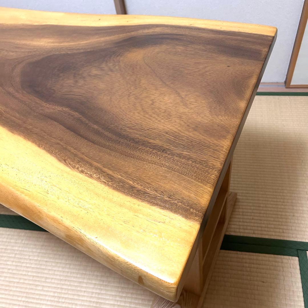 【美品　送料込】モンキーポッド　Monkey Pod 一枚板　ダイニングテーブル