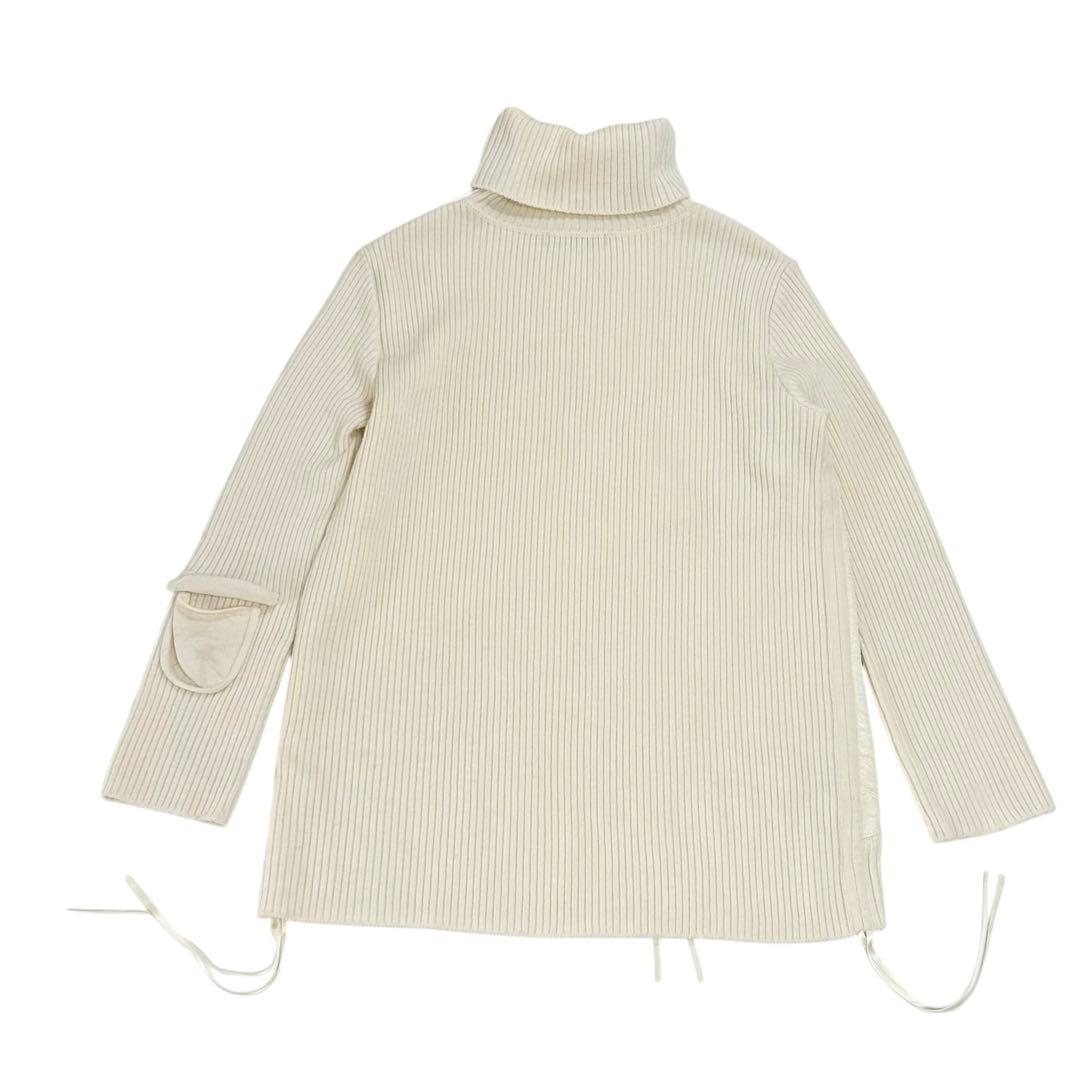 アルベロベロ ハイネック ニット セーター ぶたさん 異素材 ドッキング