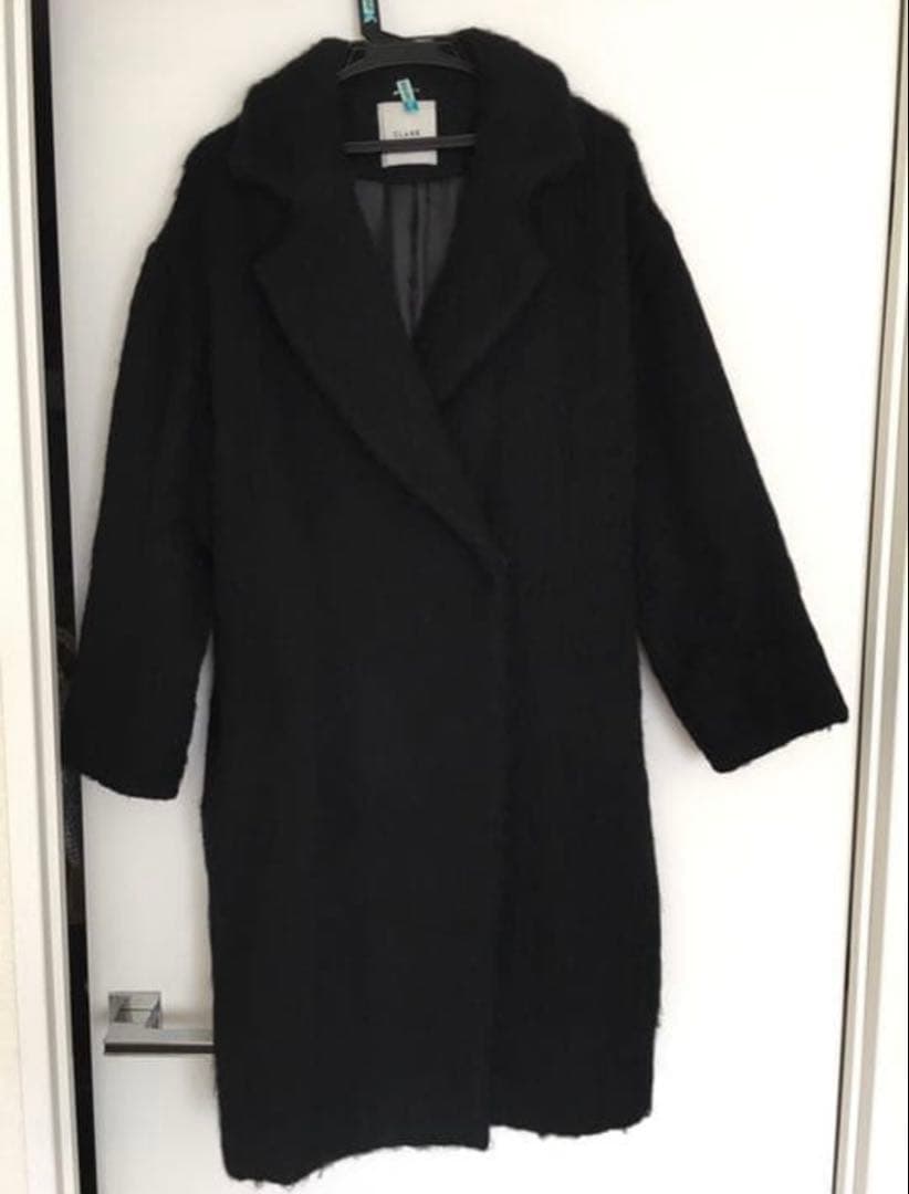 クラネ シャギーロングコート CLANE 黒 36 定価52920円