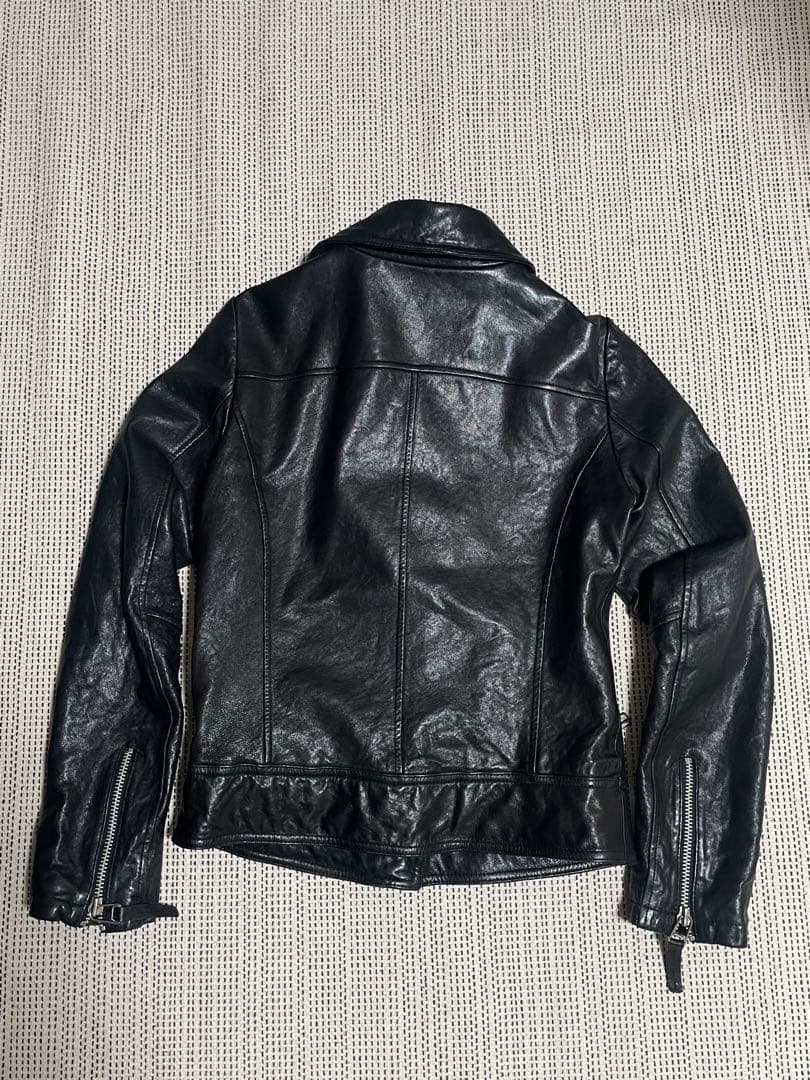 ヴィンテージレザーライダースジャケット 羊革 S