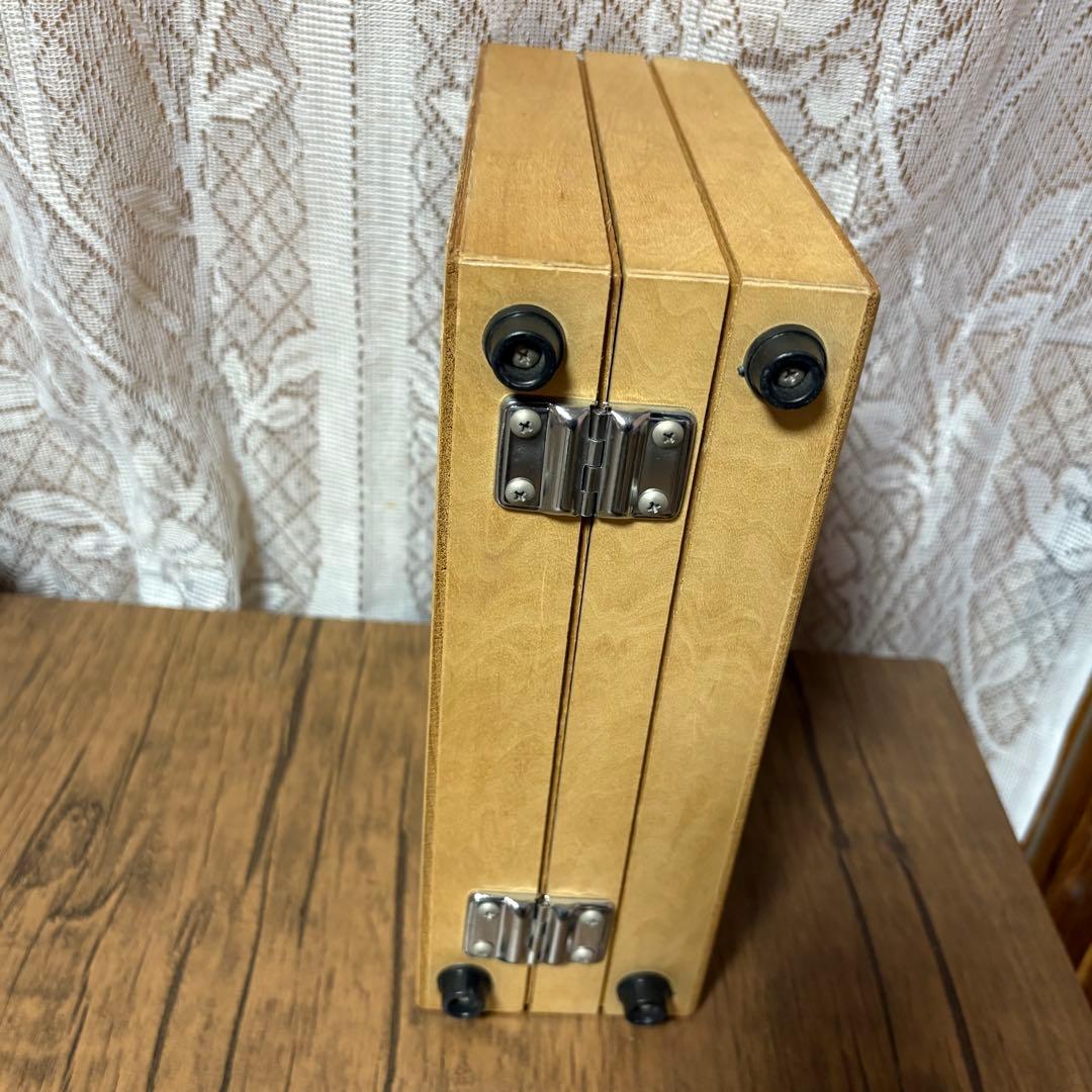 のらくろ　木製アタッシュケース型収納ケース　昭和レトロ　黒犬　コレクションBOX