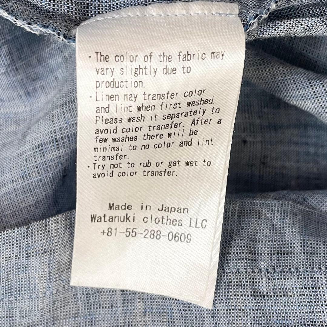 【極美品】ワフ　半袖ブラウス・ふわっと 軽くやさしい 肌触り・リネン(麻)