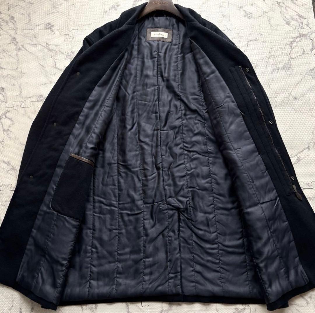 極美品✨エルメネジルドゼニア 最高級革タグ カシミヤ100% チェスターコート