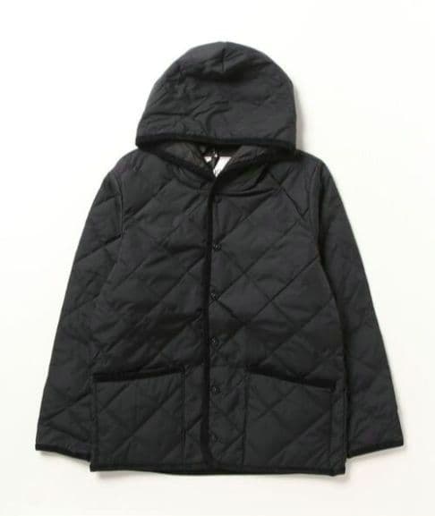 黒 フード付き TAION ダウンキルティングジャケット