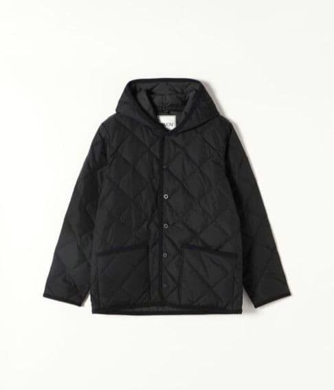 黒 フード付き TAION ダウンキルティングジャケット