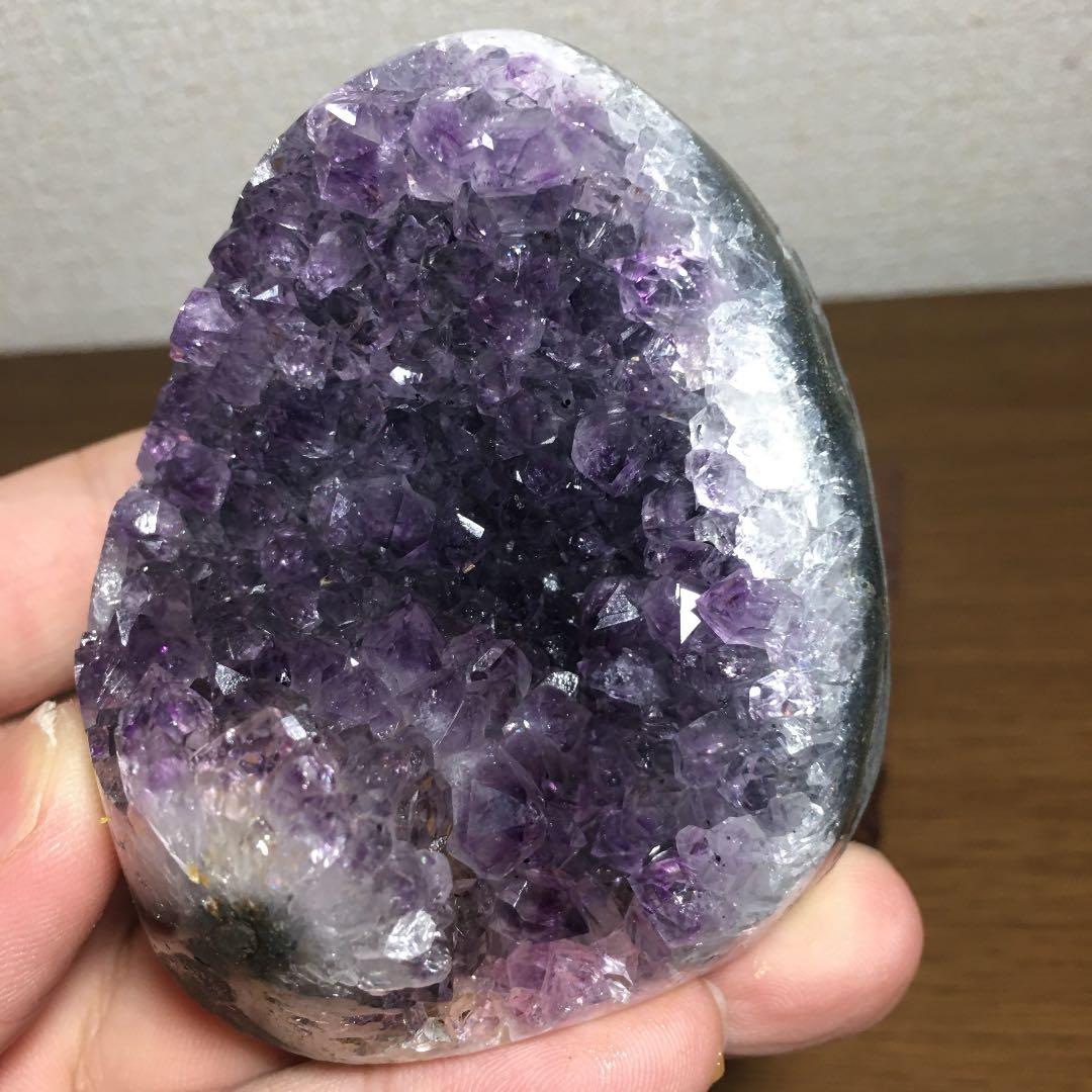 高品質 アメジストドームミニクラスター　台座込み 送料無料 本物