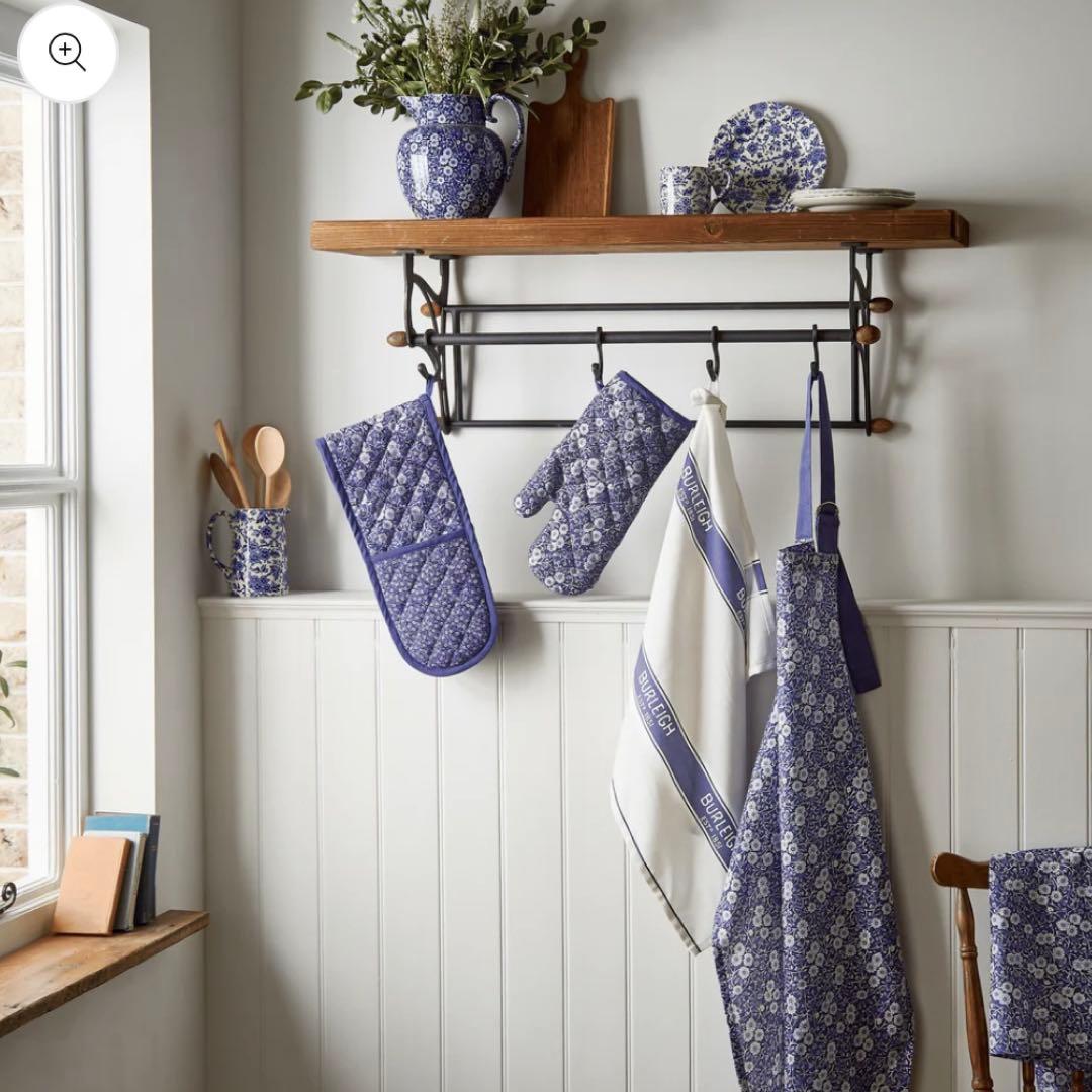 【英国限定】バーレイ×Bedeck テーブルランナー　ブルーキャリコ