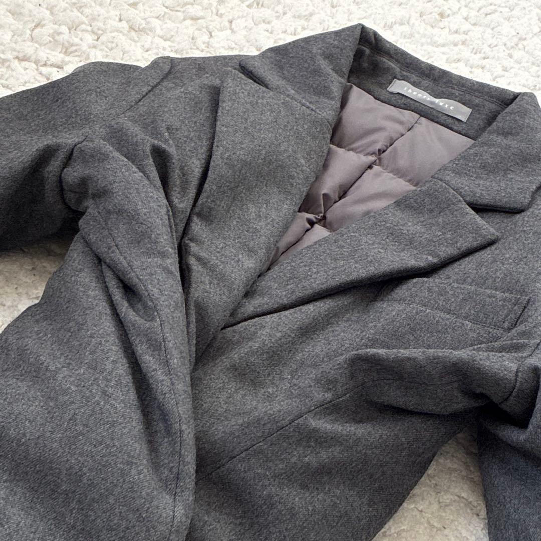 セオリーリュクス チェスターコート ロング 表毛98% /裏ダウン90% L