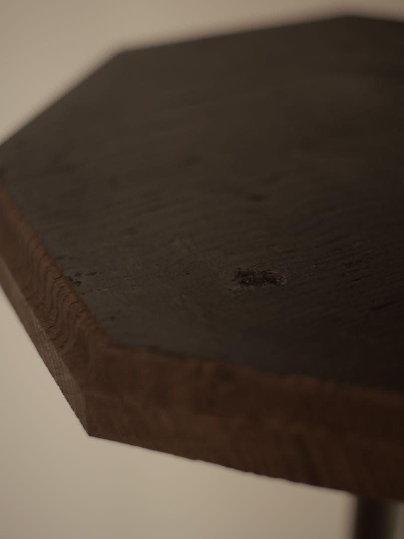 ①ハイテーブル　テーブル　机　花台　台　古家具　古道具　アンティーク　昭和レトロ