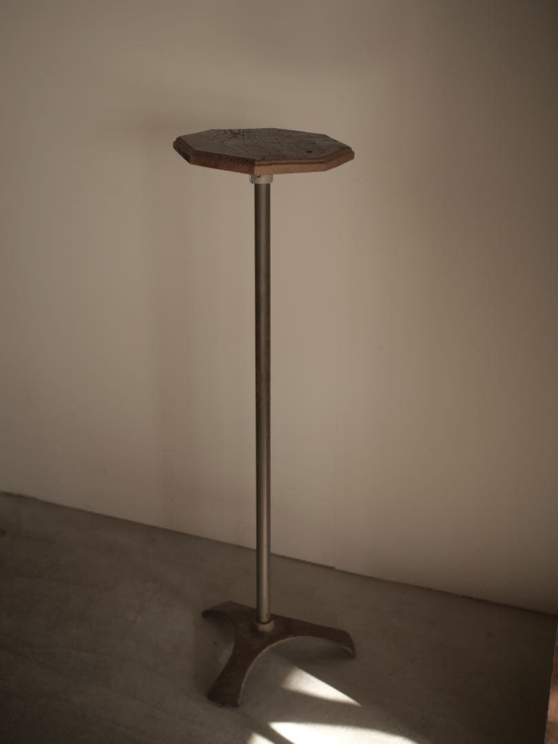 ①ハイテーブル　テーブル　机　花台　台　古家具　古道具　アンティーク　昭和レトロ