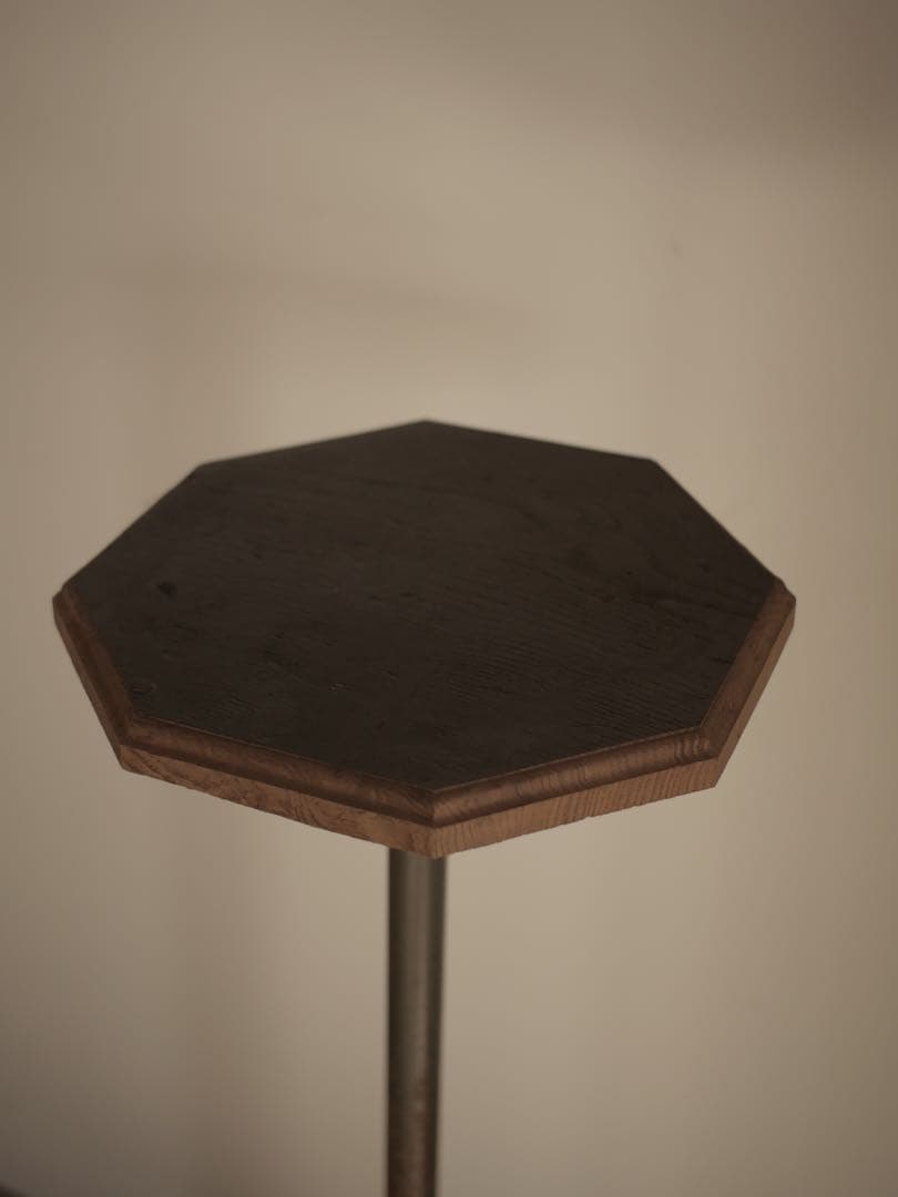 ①ハイテーブル　テーブル　机　花台　台　古家具　古道具　アンティーク　昭和レトロ