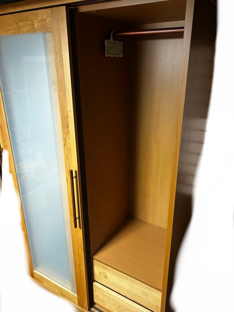 クローゼット　ワードローブ　スライド式　タンス　衣類収納