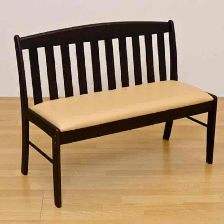 ダイニングベンチチェア（背あり）　DBR/LBR