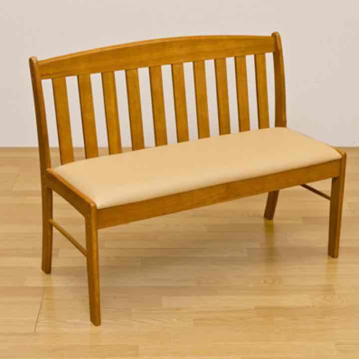 ダイニングベンチチェア（背あり）　DBR/LBR