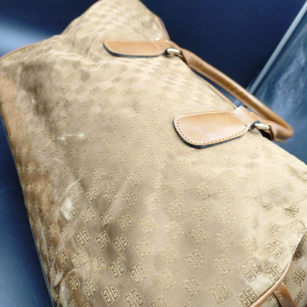 希少　ジバンシー　ボストンバッグ　キャンバス　レザー