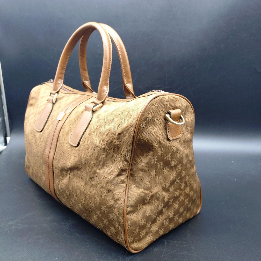 希少　ジバンシー　ボストンバッグ　キャンバス　レザー