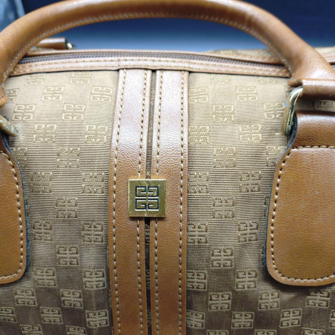 希少　ジバンシー　ボストンバッグ　キャンバス　レザー