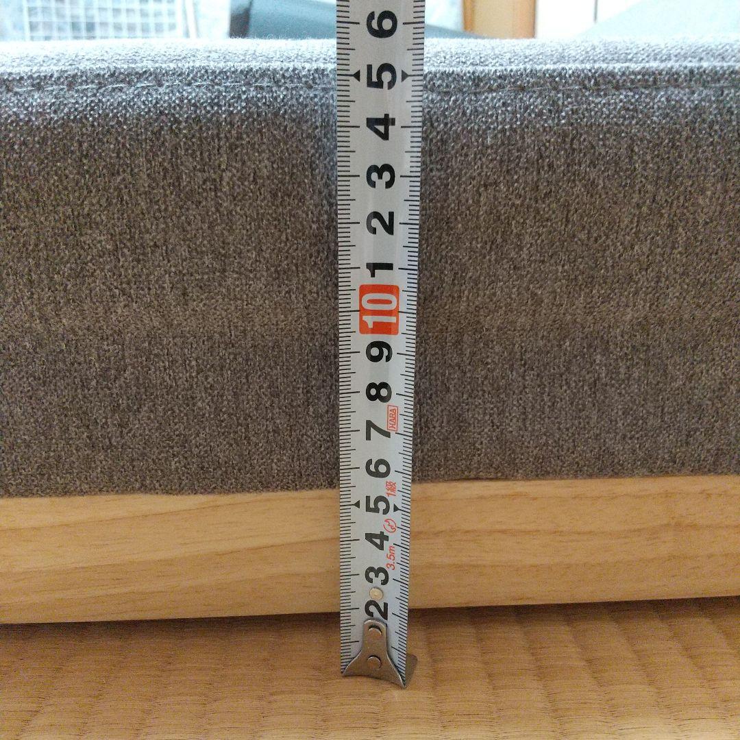 グレー ソファベッド 2つのクッションは別