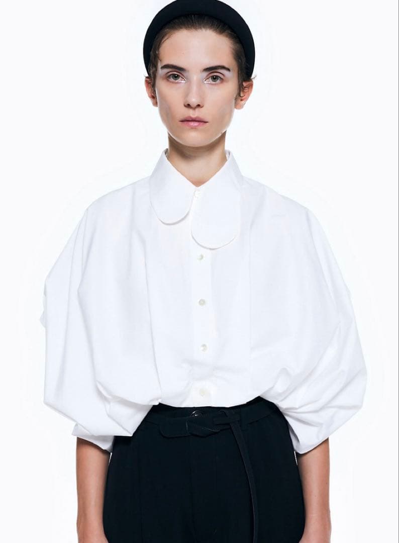 トップス ENFOLD WASHABLE BALLOON CROPPED SHIRT 38