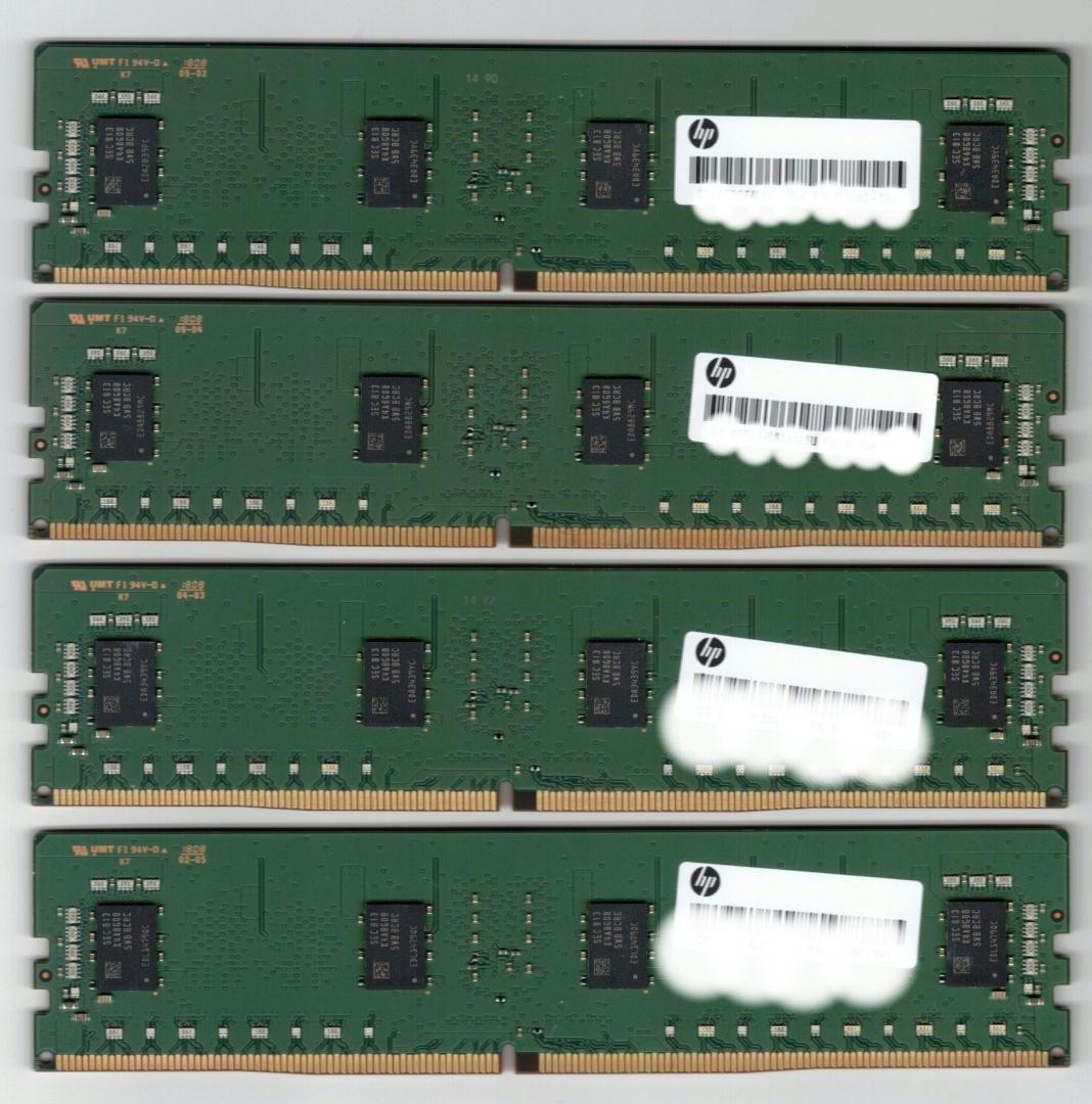 HP純正 8GB DDR4メモリ 4枚組　合計32GB