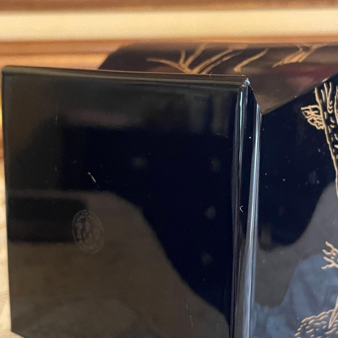 BACCARAT♡ バカラ　漆黒　金彩　ジャポニズム　シノワズリ　鳥紋　花瓶