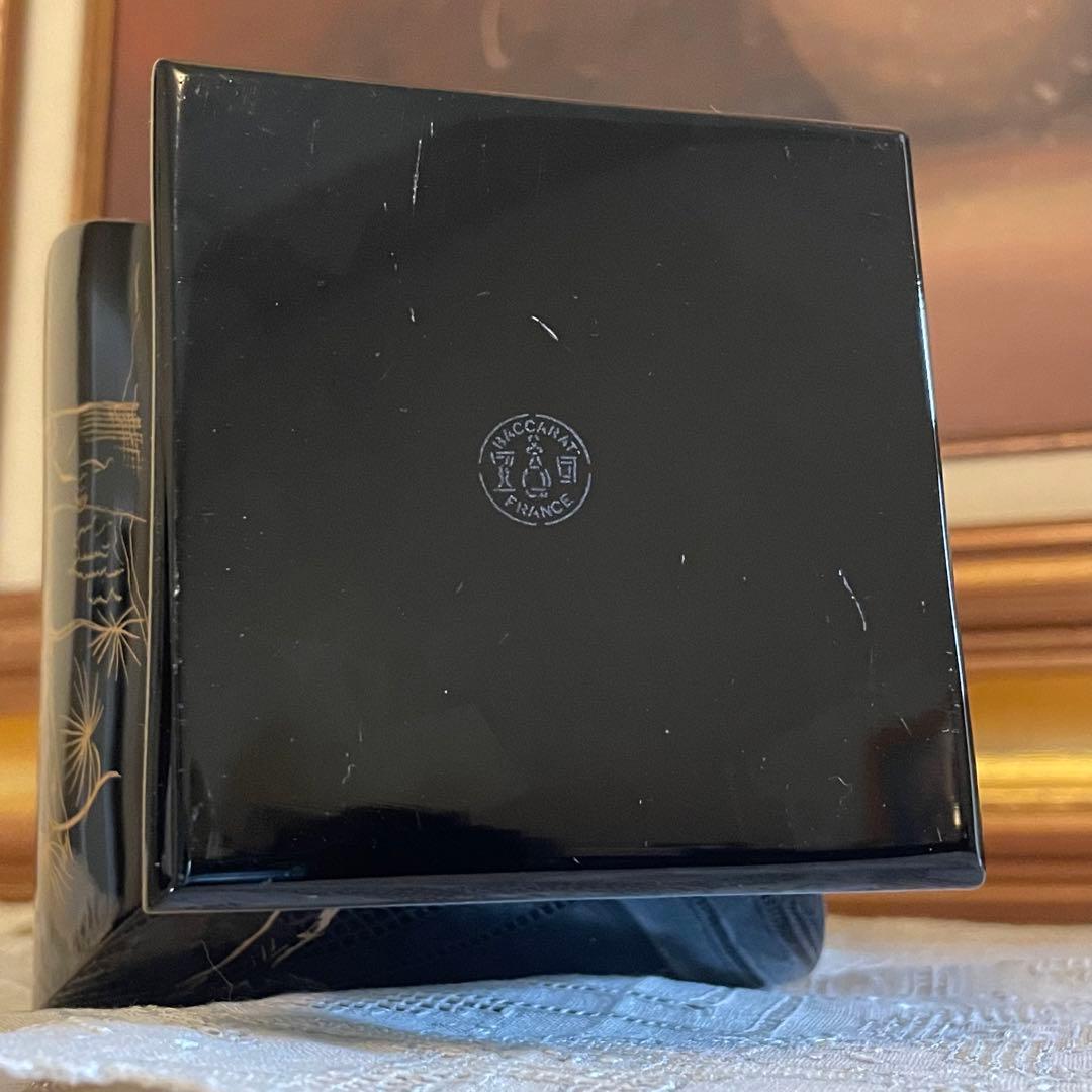 BACCARAT♡ バカラ　漆黒　金彩　ジャポニズム　シノワズリ　鳥紋　花瓶