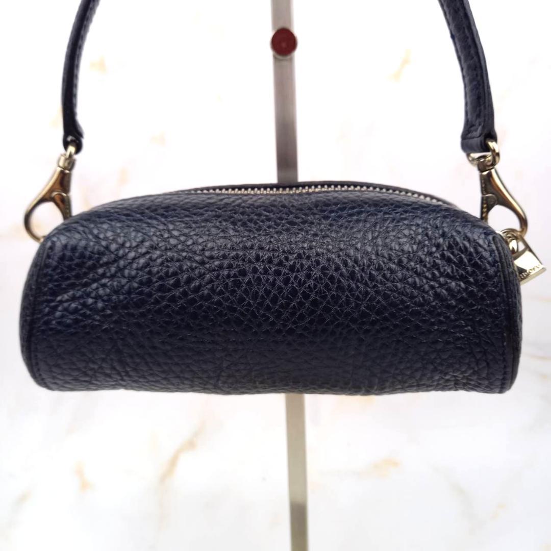 ✨未使用級✨ HIROFU ヒロフ ポーチ 本革 レザー Hロゴ ブラック