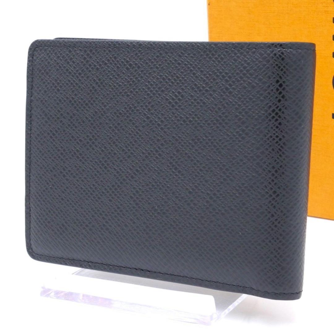 ルイヴィトン タイガ 二つ折り財布 ミュルティプル ブラック 黒 札入れ