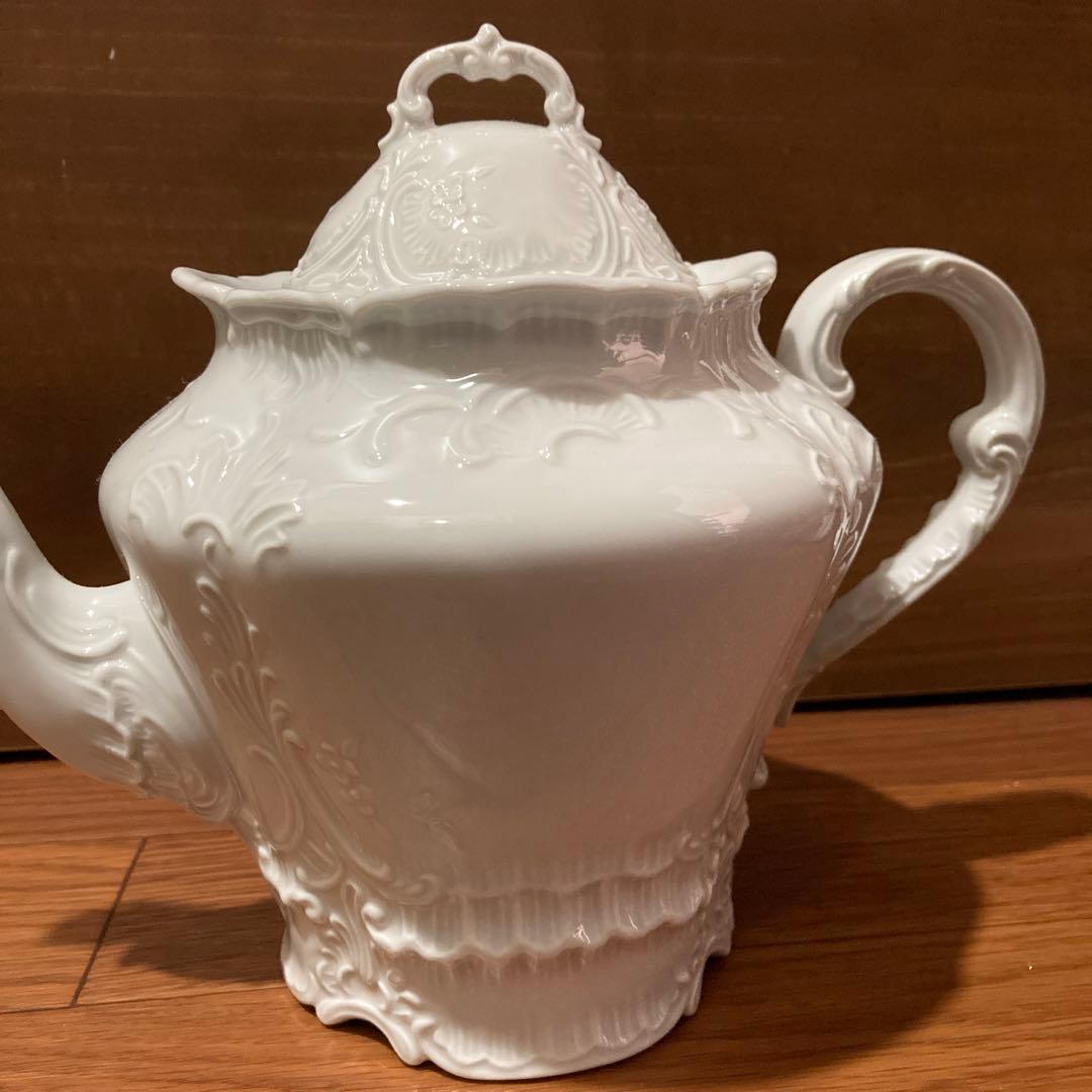 新品未使用Bohemia Blue OnionOpera Whiteティーポット