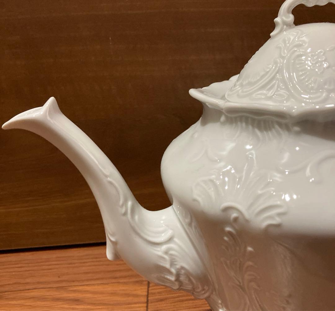 新品未使用Bohemia Blue OnionOpera Whiteティーポット