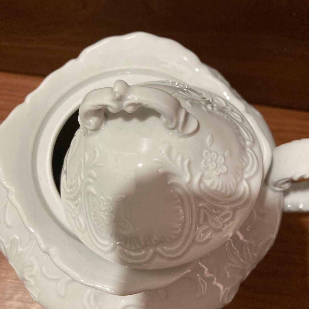 新品未使用Bohemia Blue OnionOpera Whiteティーポット