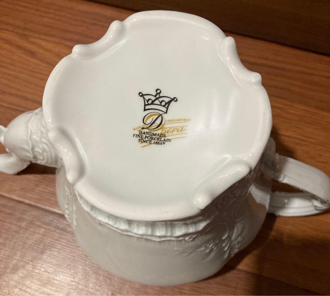 新品未使用Bohemia Blue OnionOpera Whiteティーポット