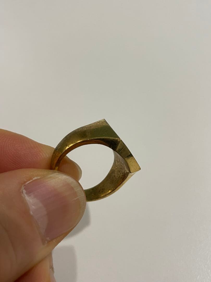 印台　リング 約18.5号 HK18 刻印