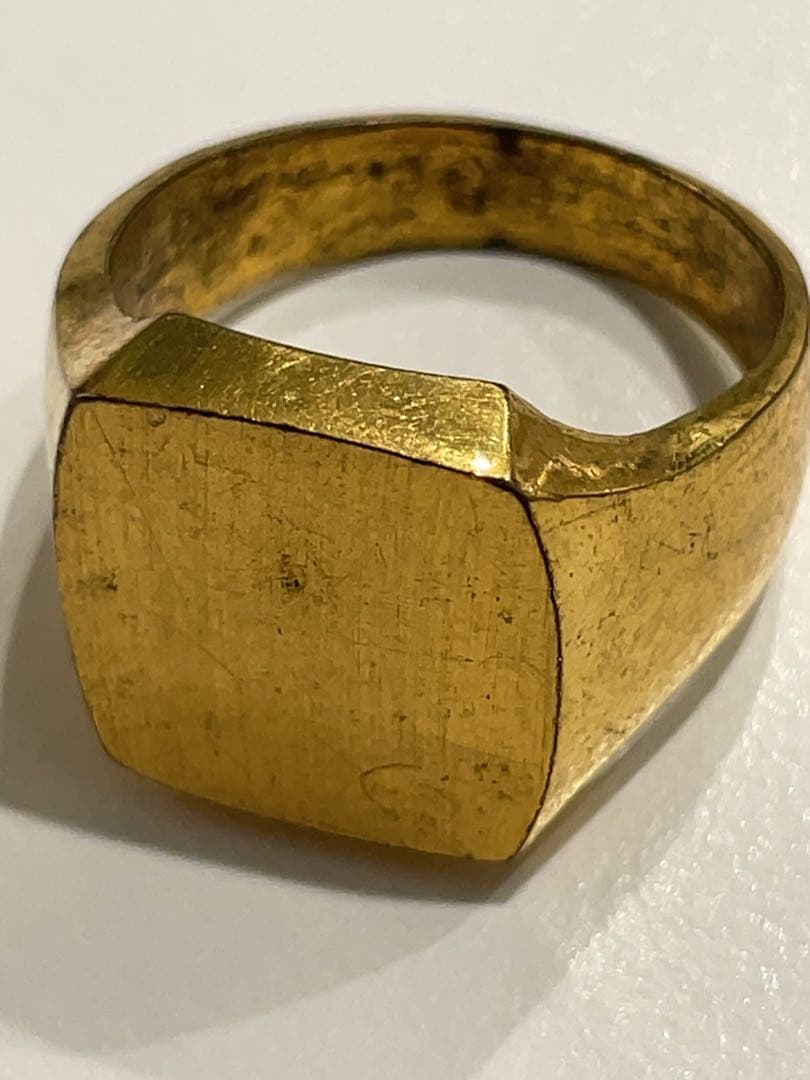 印台　リング 約18.5号 HK18 刻印