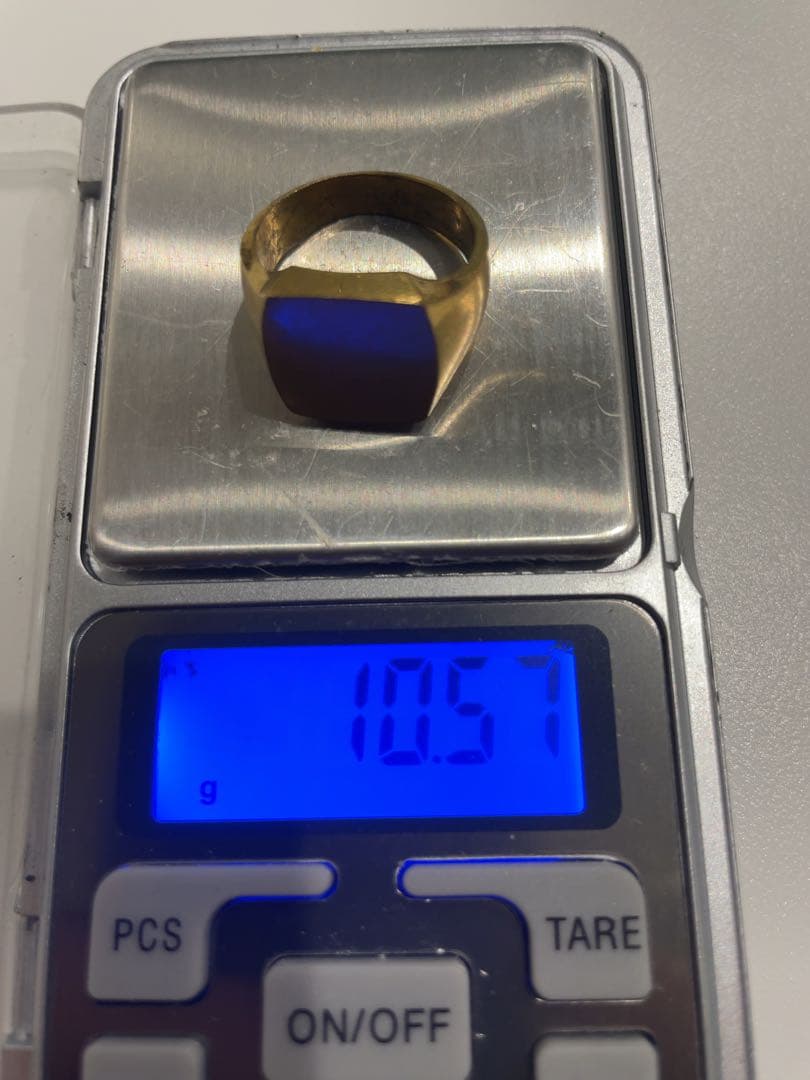 印台　リング 約18.5号 HK18 刻印
