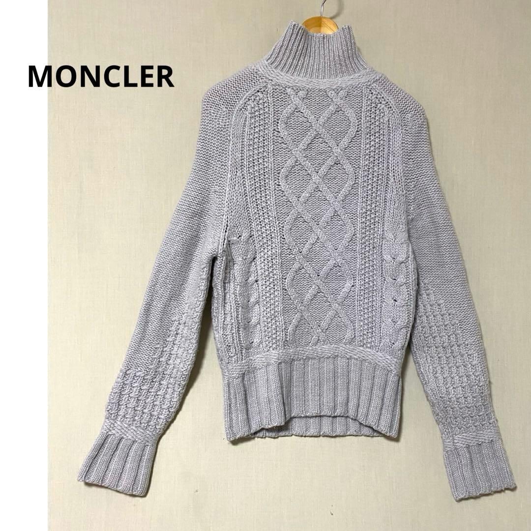 MONCLER GRENOBLE タートルネックニット　セーター　ロゴ付き　S