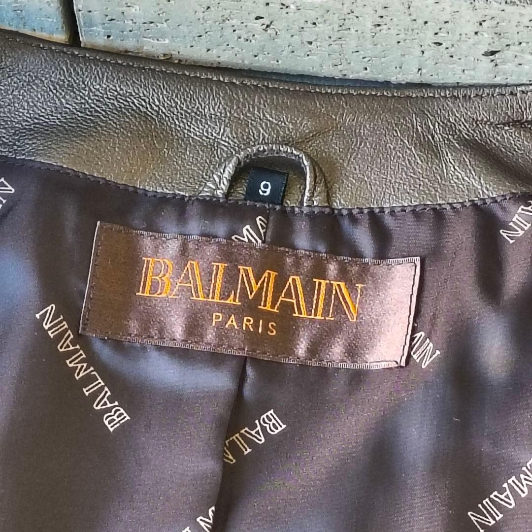 ❤もも【ピエールバルマン】✨美品　レザージャケット　羊革　茶系　9号