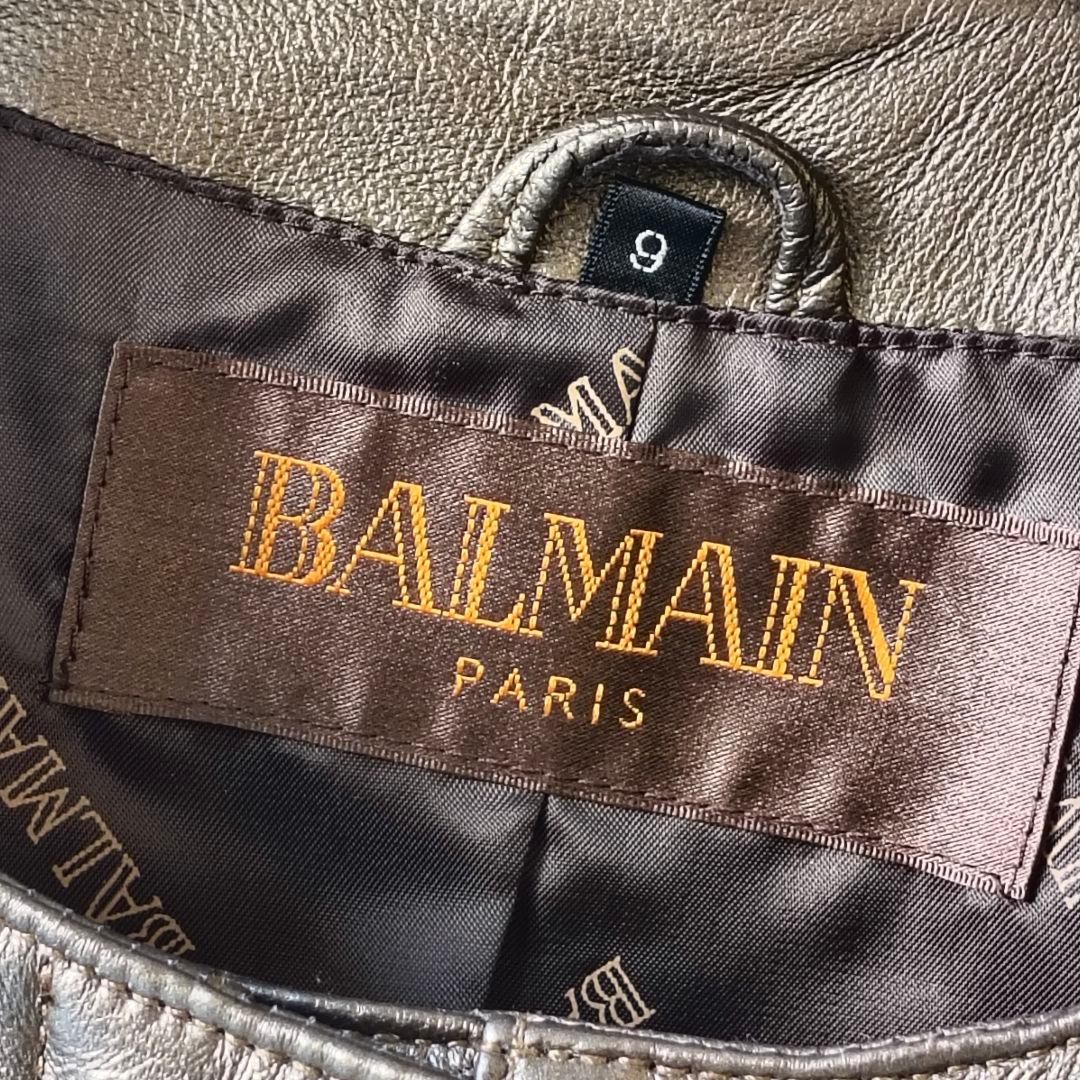 ❤もも【ピエールバルマン】✨美品　レザージャケット　羊革　茶系　9号