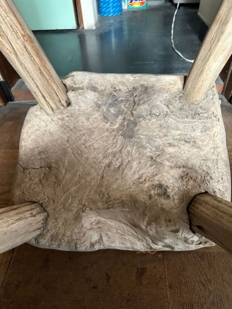 インドネシアチーク古木の臼椅子