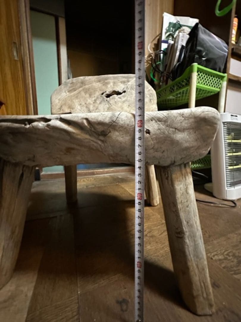 インドネシアチーク古木の臼椅子