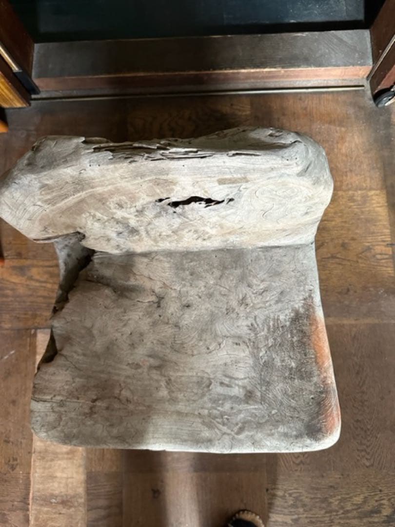 インドネシアチーク古木の臼椅子